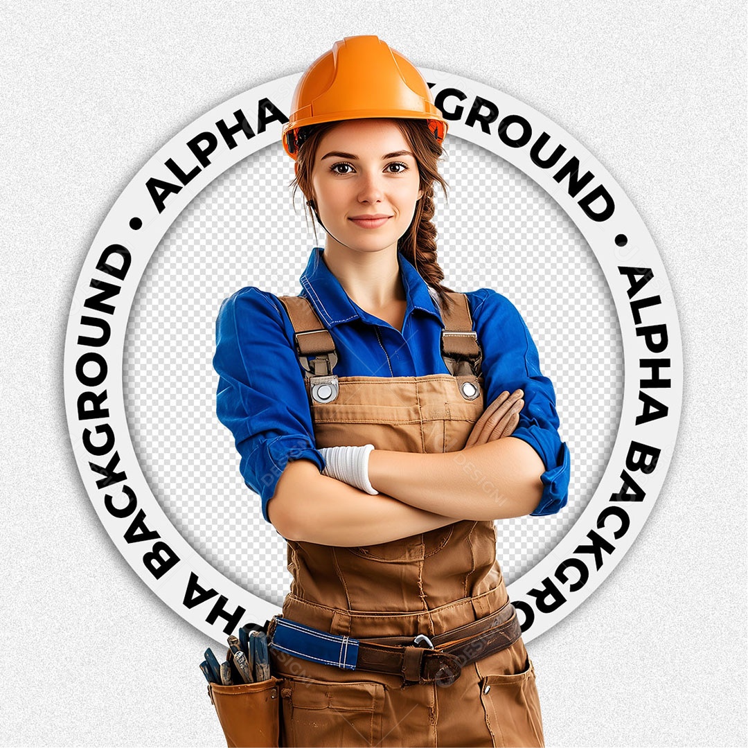 Personagem 3D Mulher Trabalhadora Para Composição PSD