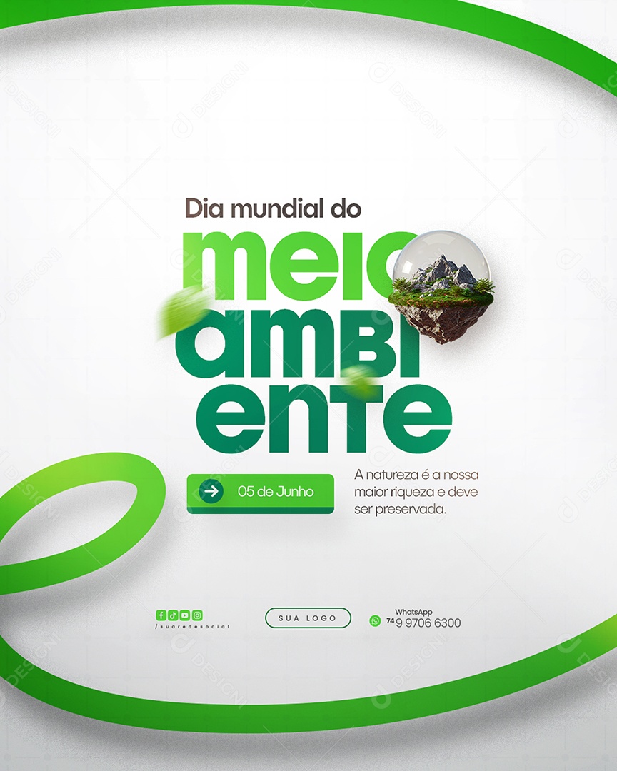 Dia Mundial do Meio Ambiente 05 de Junho Social Media PSD Editável