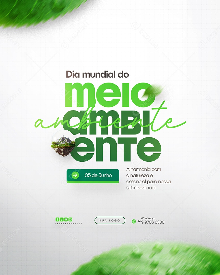 Dia Mundial do Meio Ambiente 05 de Junho Social Media PSD Editável