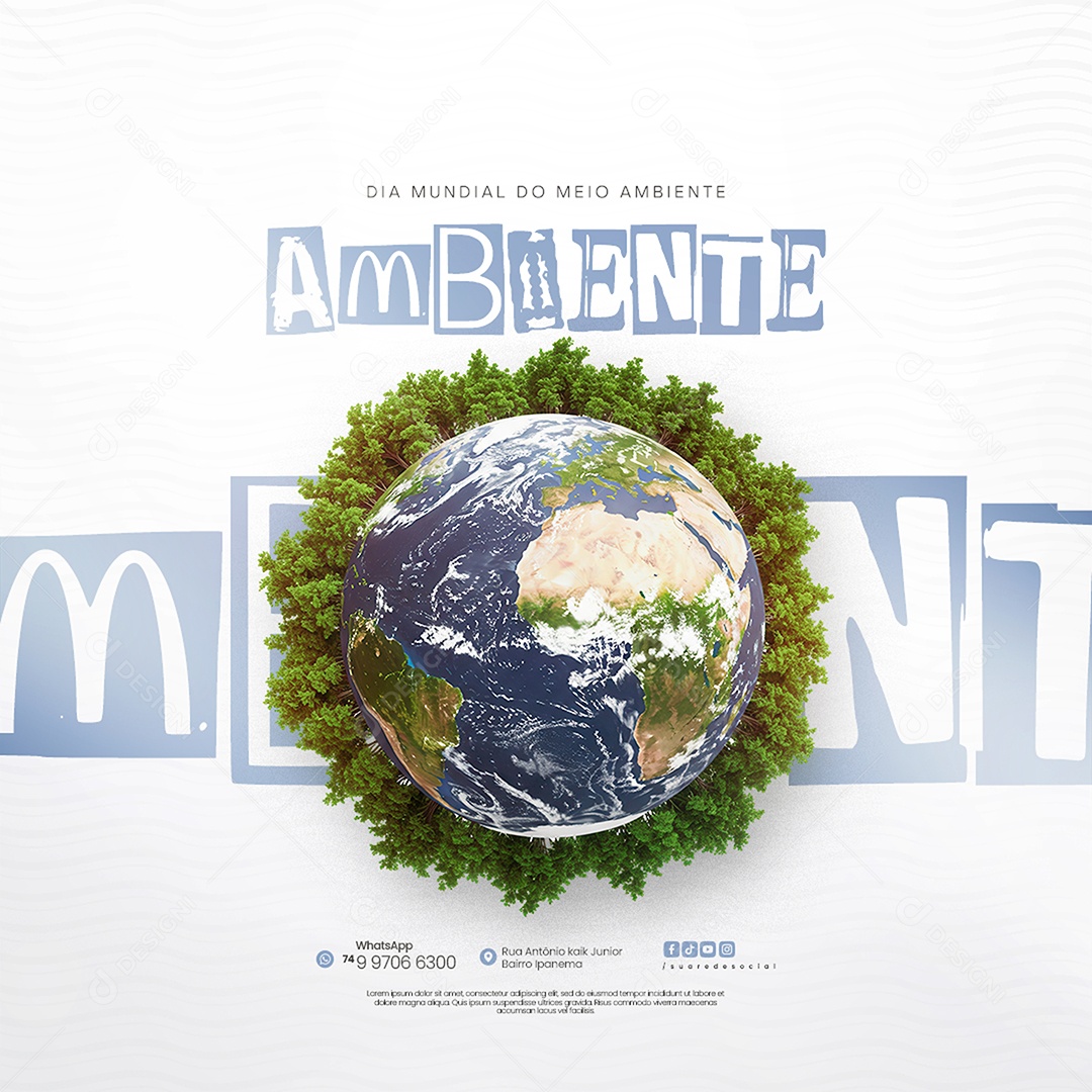 Dia Mundial do Meio Ambiente 05 de Junho Social Media PSD Editável