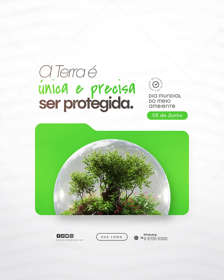 Dia Mundial do Meio Ambiente 05 de Junho Social Media PSD Editável