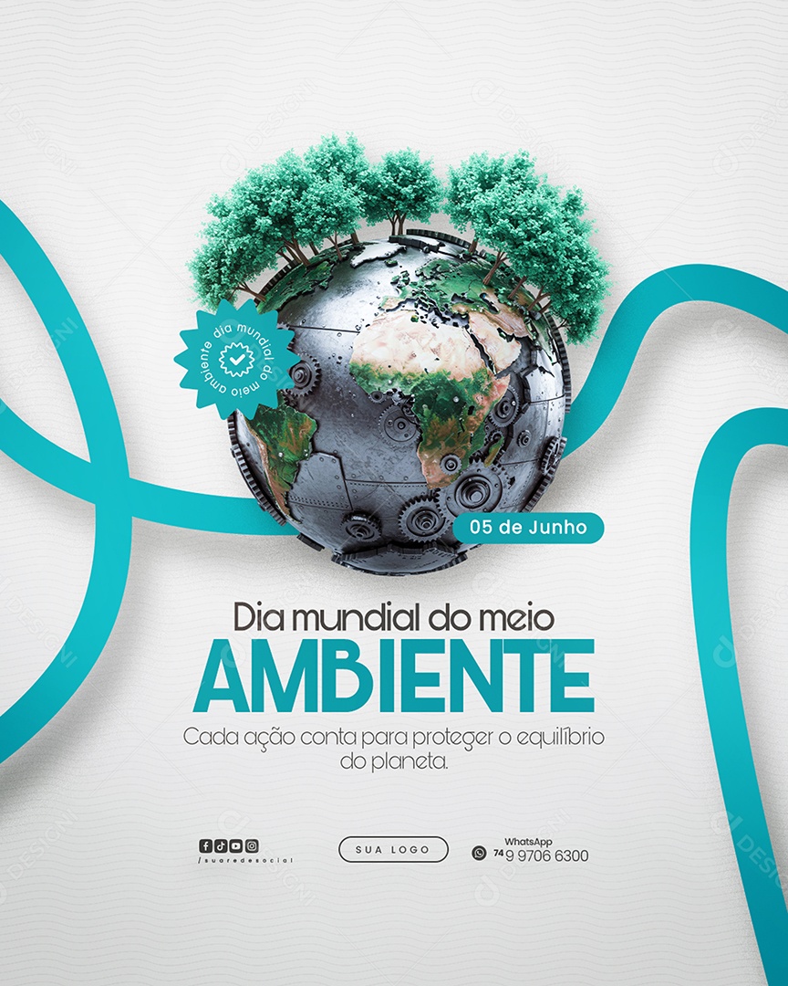 Dia Mundial do Meio Ambiente 05 de Junho Social Media PSD Editável