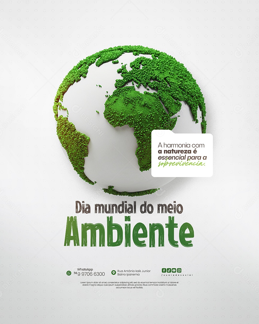 Dia Mundial do Meio Ambiente 05 de Junho Social Media PSD Editável