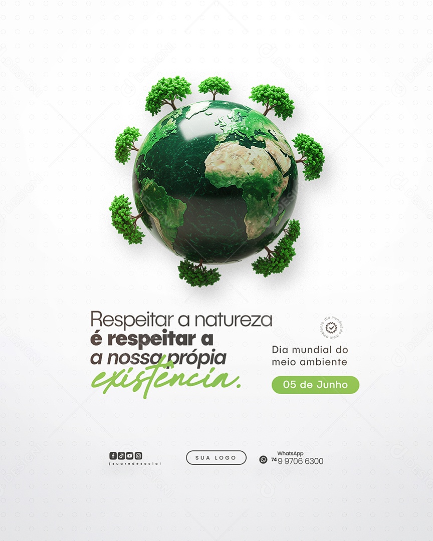 Dia Mundial do Meio Ambiente 05 de Junho Social Media PSD Editável