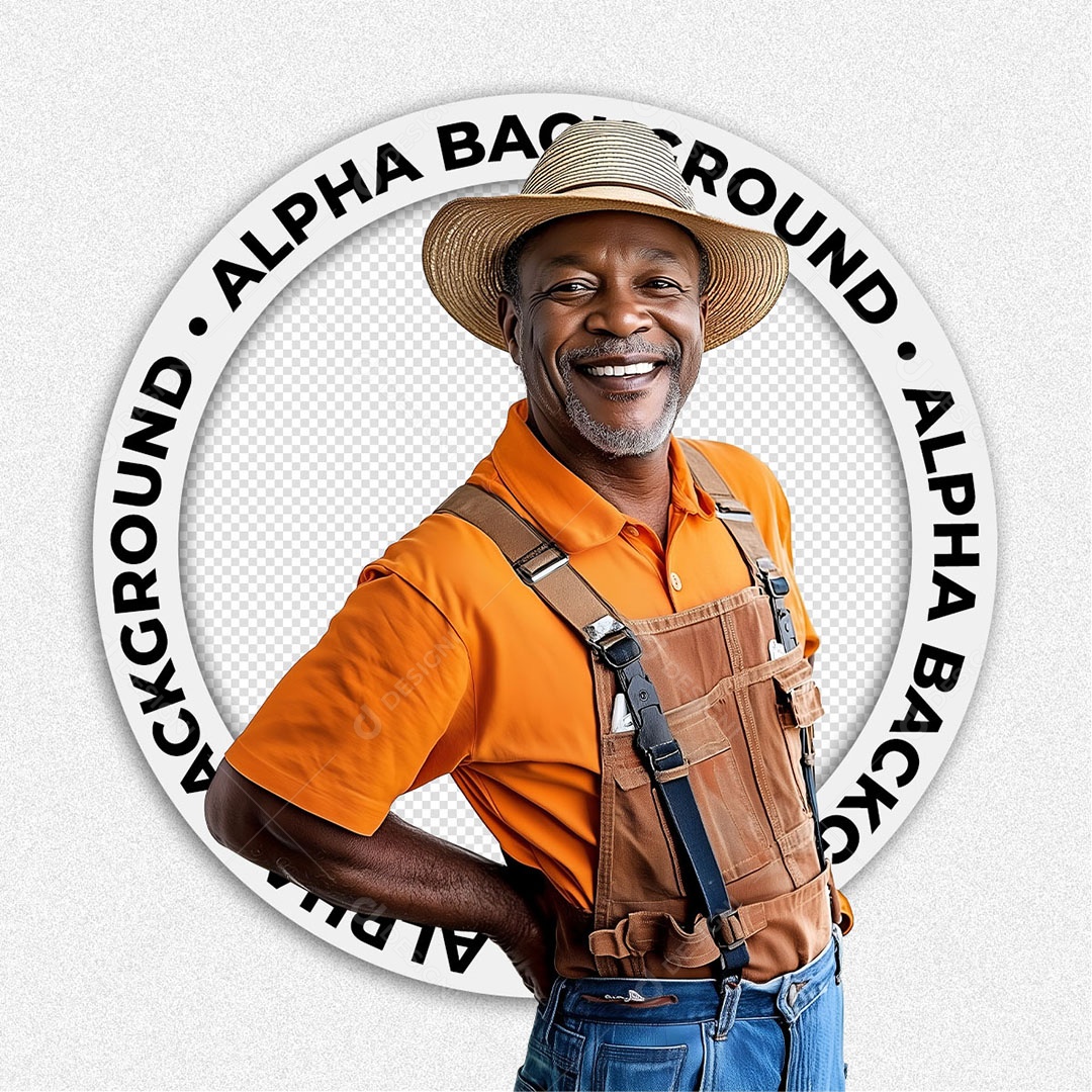 Personagem 3D Homem Fazendeiro Para Composição PSD