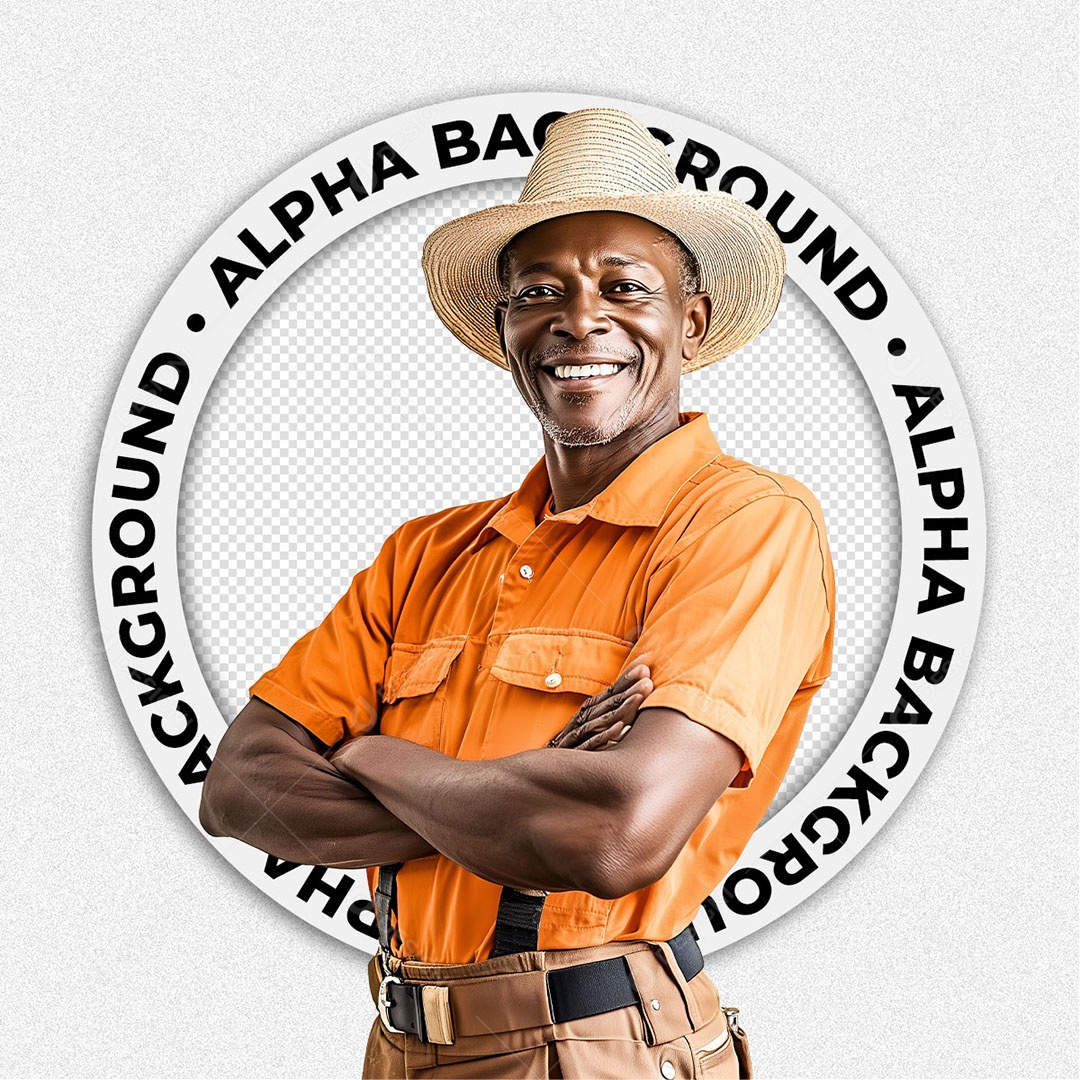 Personagem 3D Homem Fazendeiro Para Composição PSD