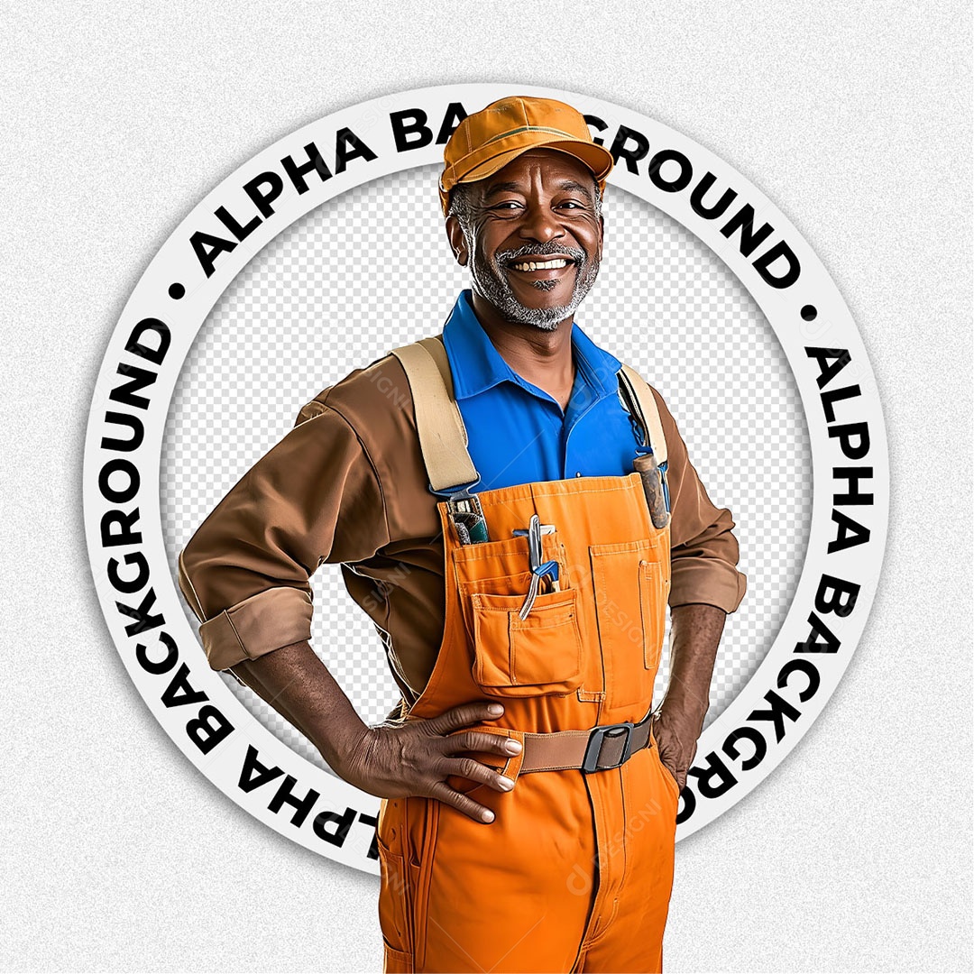 Personagem 3D Homem Trabalhador Para Composição PSD