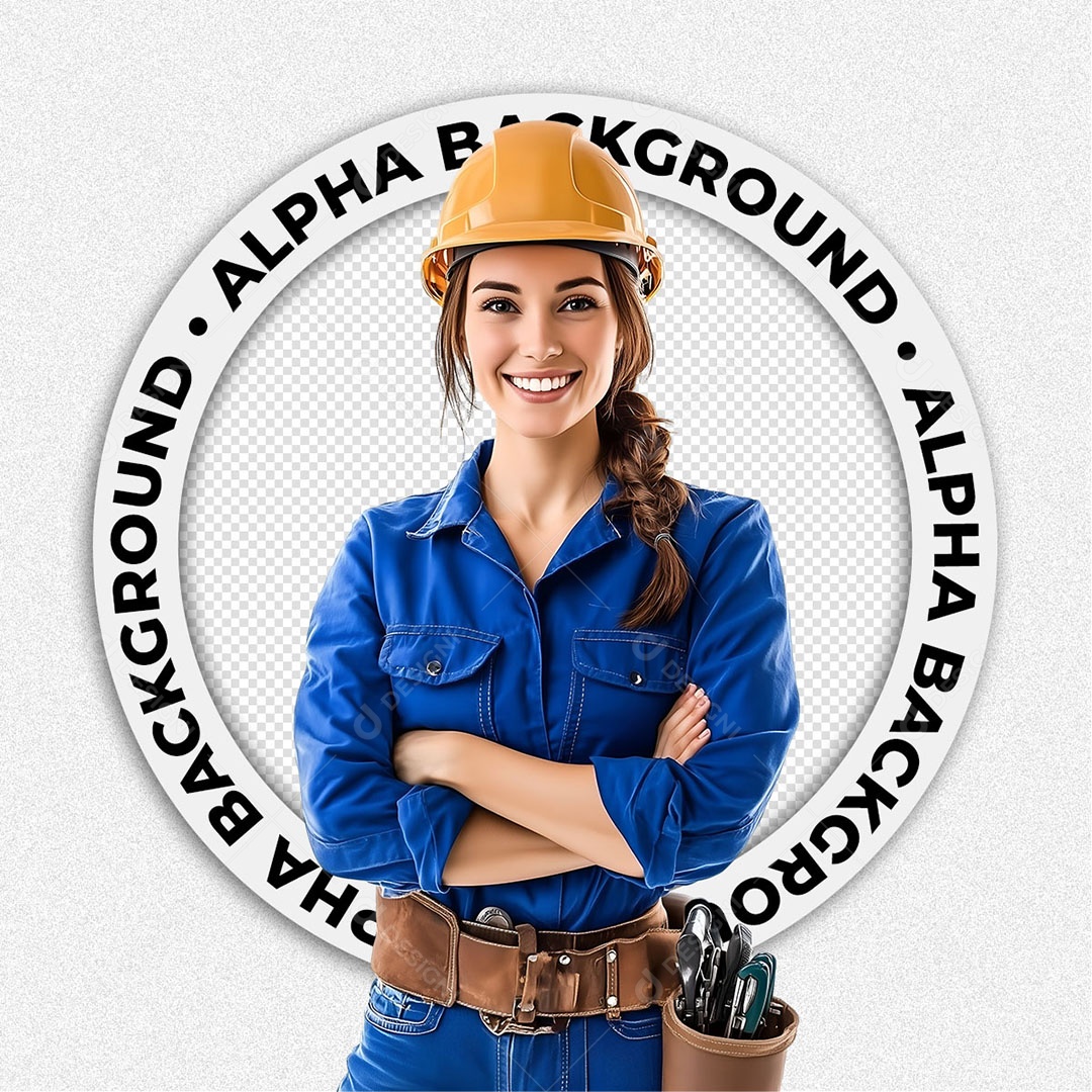 Personagem 3D Mulher Trabalhadora Para Composição PSD