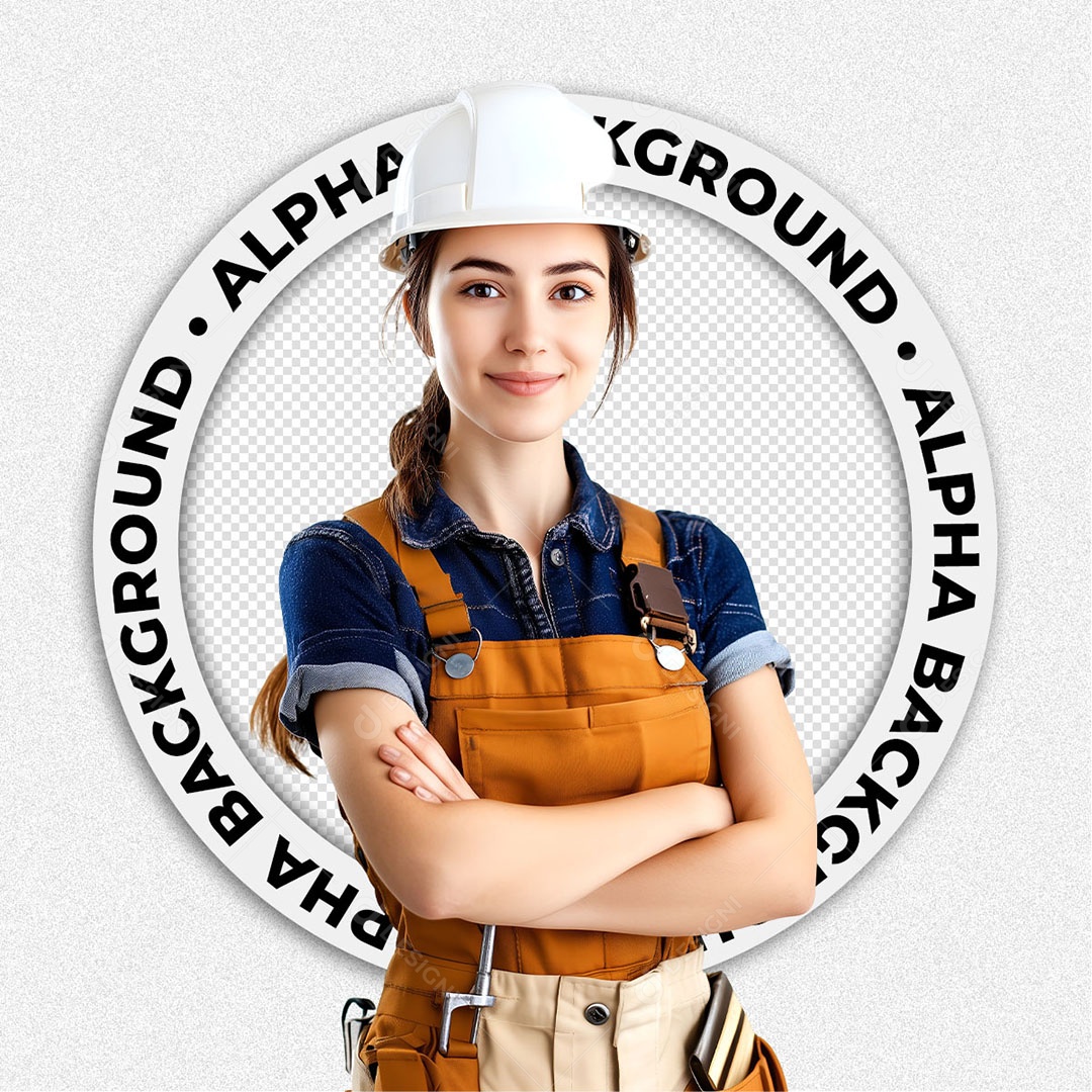 Personagem 3D Mulher Trabalhadora Para Composição PSD