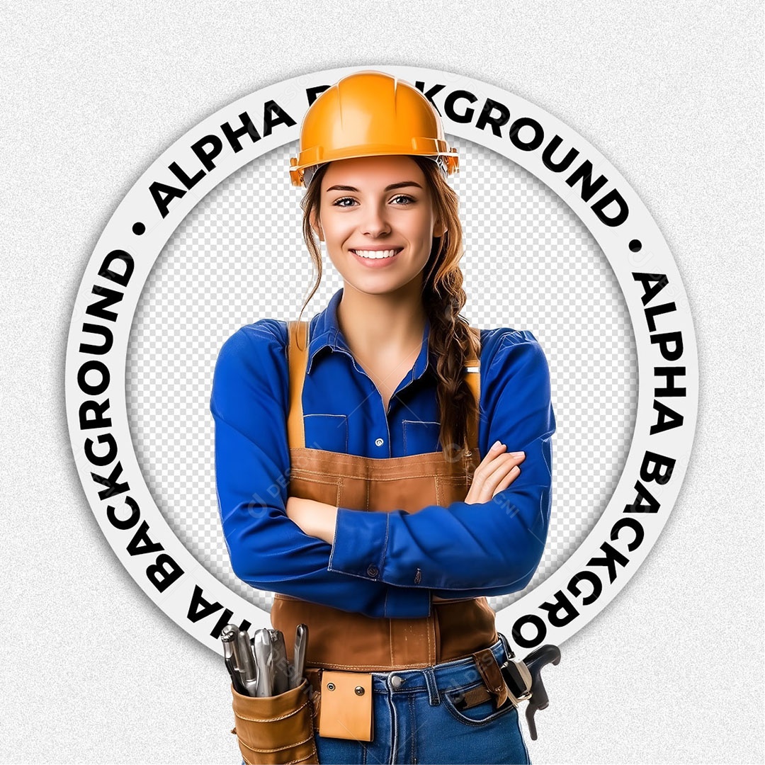 Personagem 3D Mulher Trabalhadora Para Composição PSD