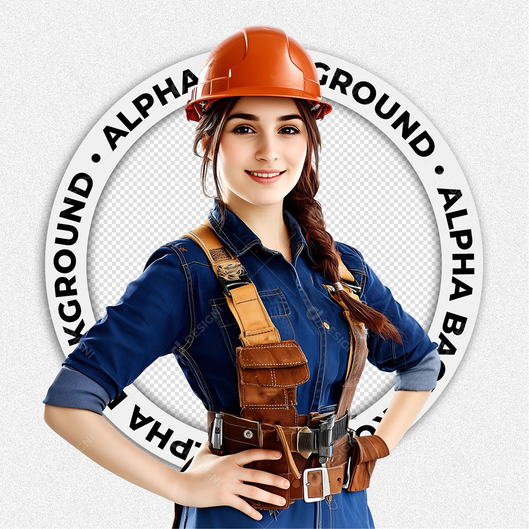 Personagem 3D Mulher Trabalhadora Para Composição PSD