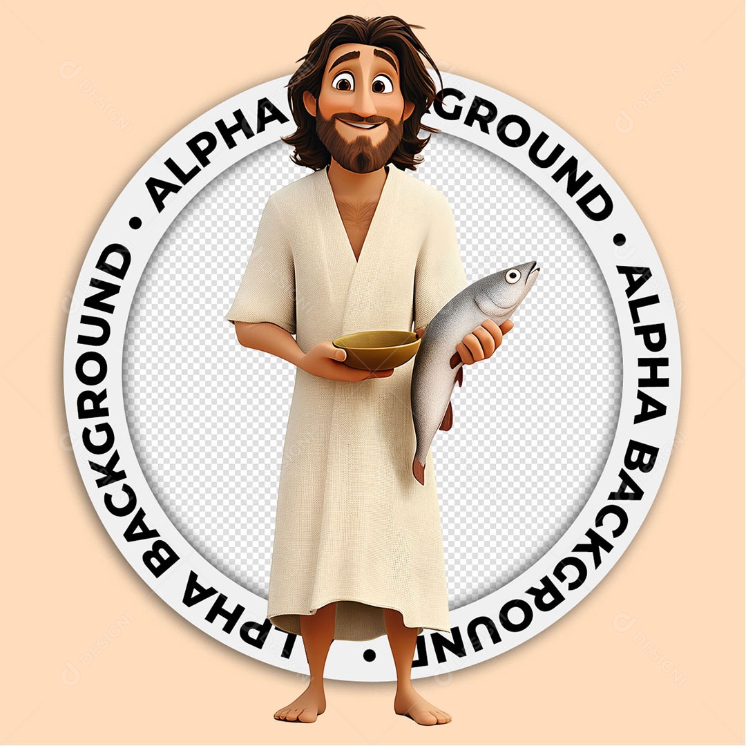 Personagem 3D Jesus Para Composição PSD