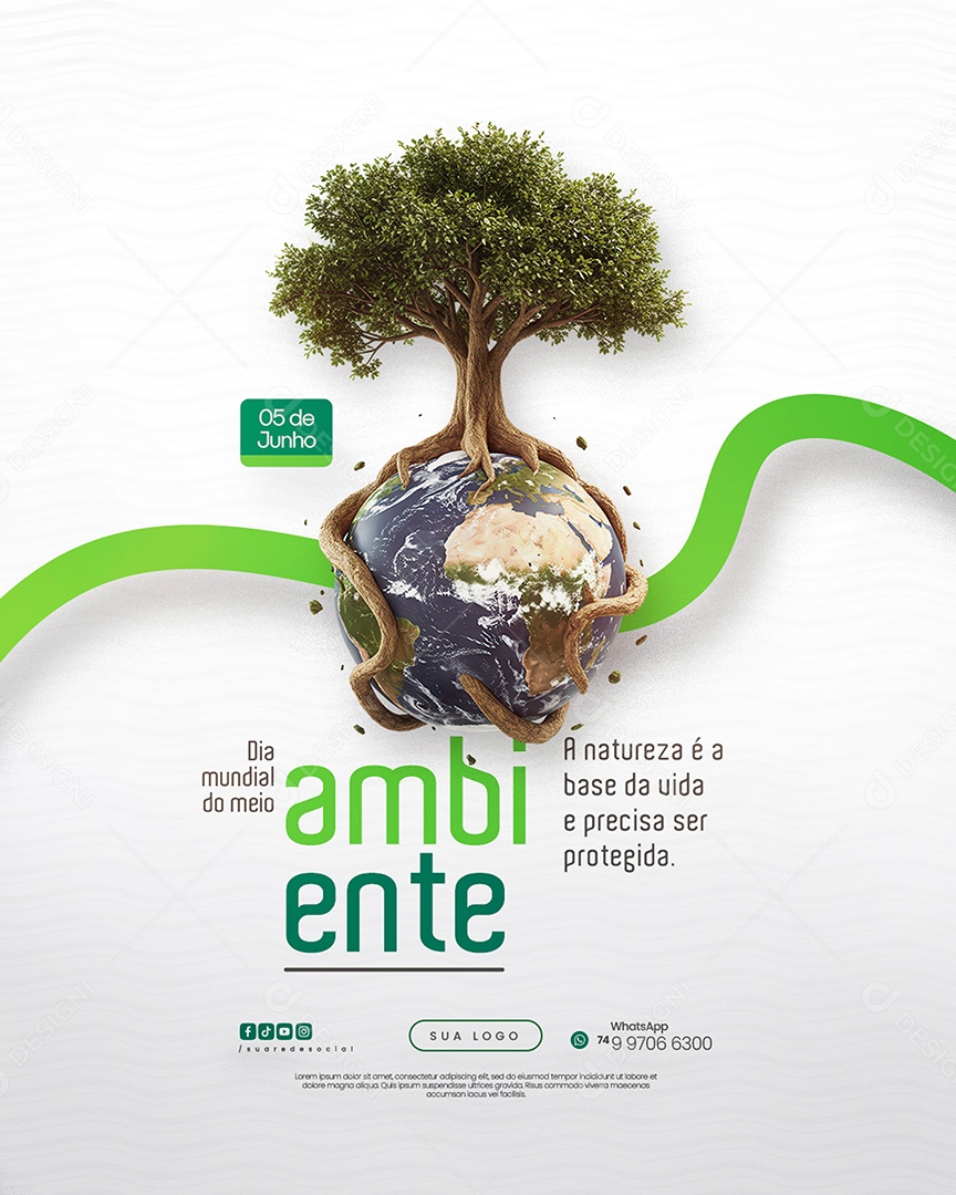 Dia Mundial do Meio Ambiente 05 de Junho Social Media PSD Editável