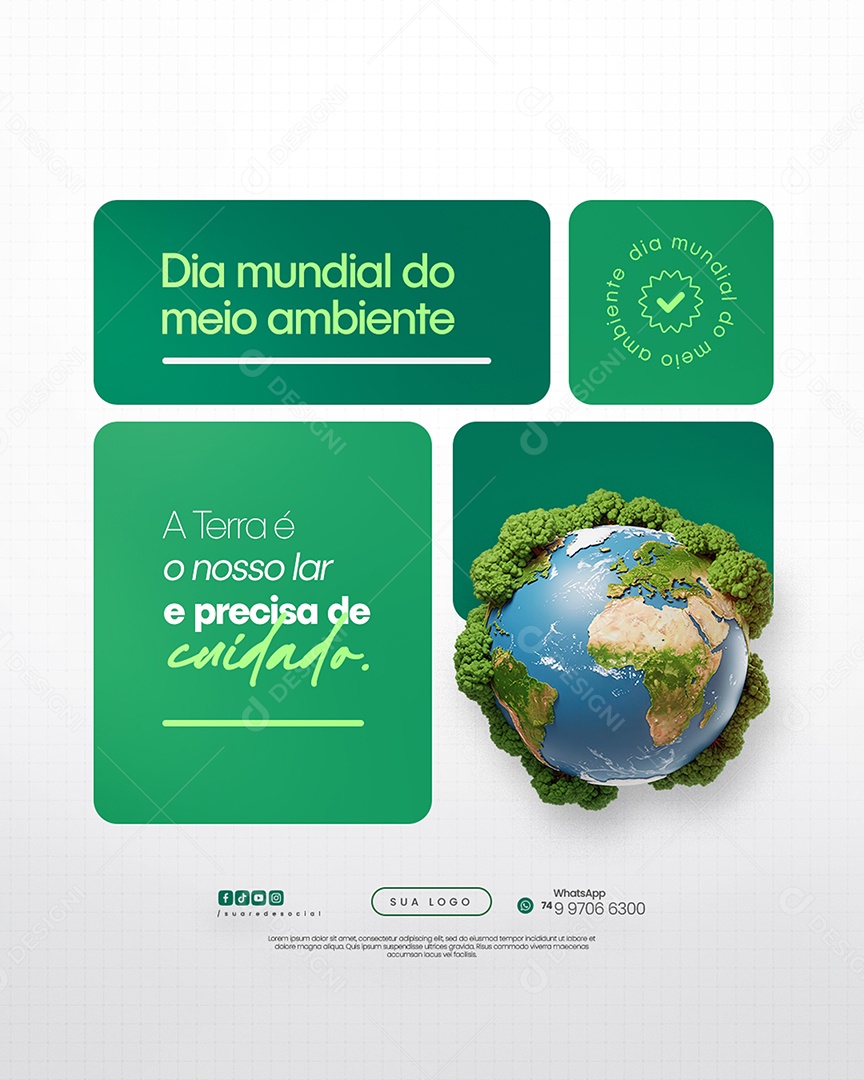 Dia Mundial do Meio Ambiente 05 de Junho Social Media PSD Editável