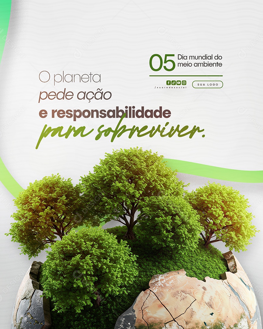 0Dia Mundial do Meio Ambiente 05 de Junho Social Media PSD Editável