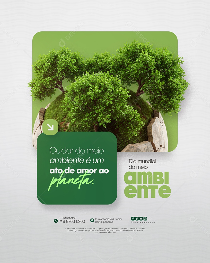 Dia Mundial do Meio Ambiente 05 de Junho Social Media PSD Editável