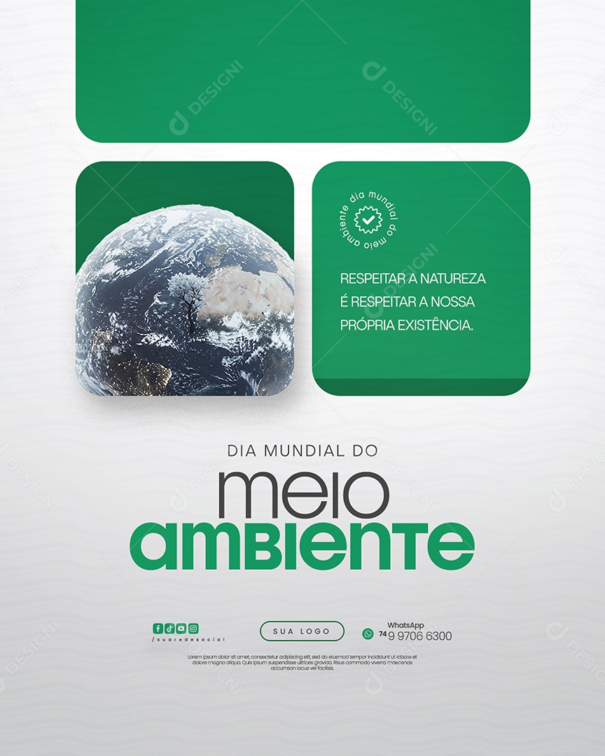 Dia Mundial do Meio Ambiente 05 de Junho Social Media PSD Editável