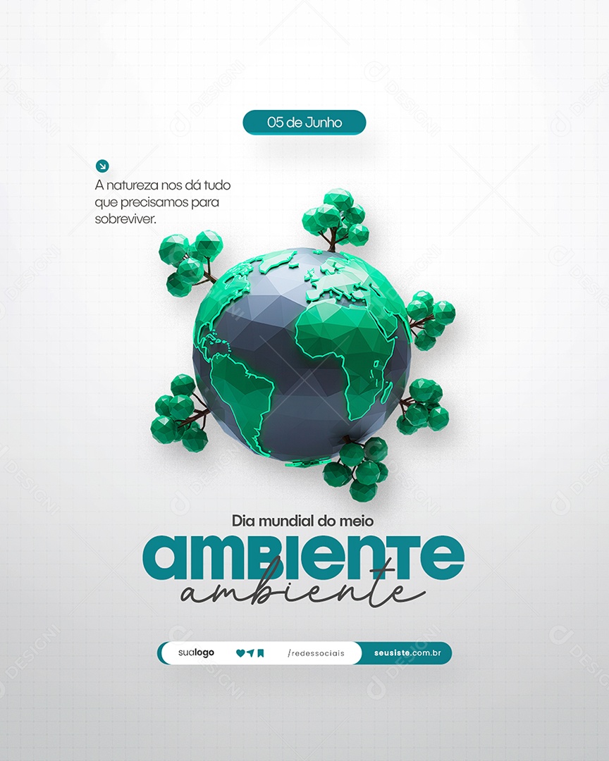 Dia Mundial do Meio Ambiente 05 de Junho Social Media PSD Editável