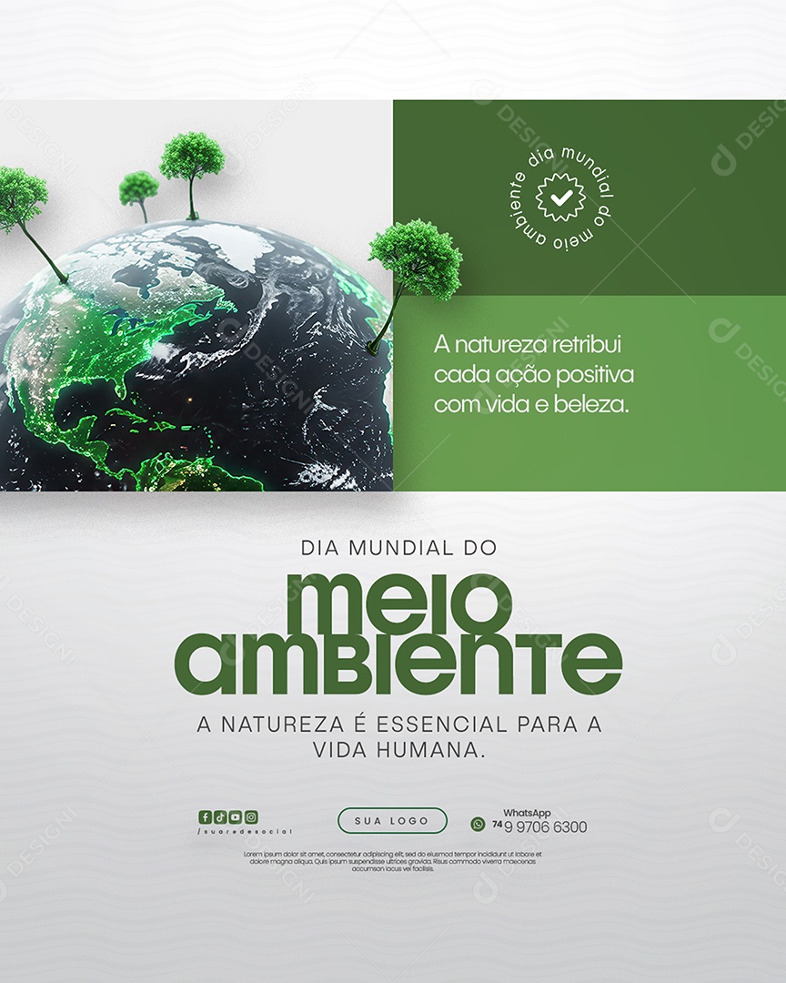 Dia Mundial do Meio Ambiente 05 de Junho Social Media PSD Editável