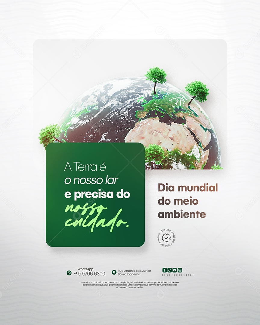 Dia Mundial do Meio Ambiente 05 de Junho Social Media PSD Editável