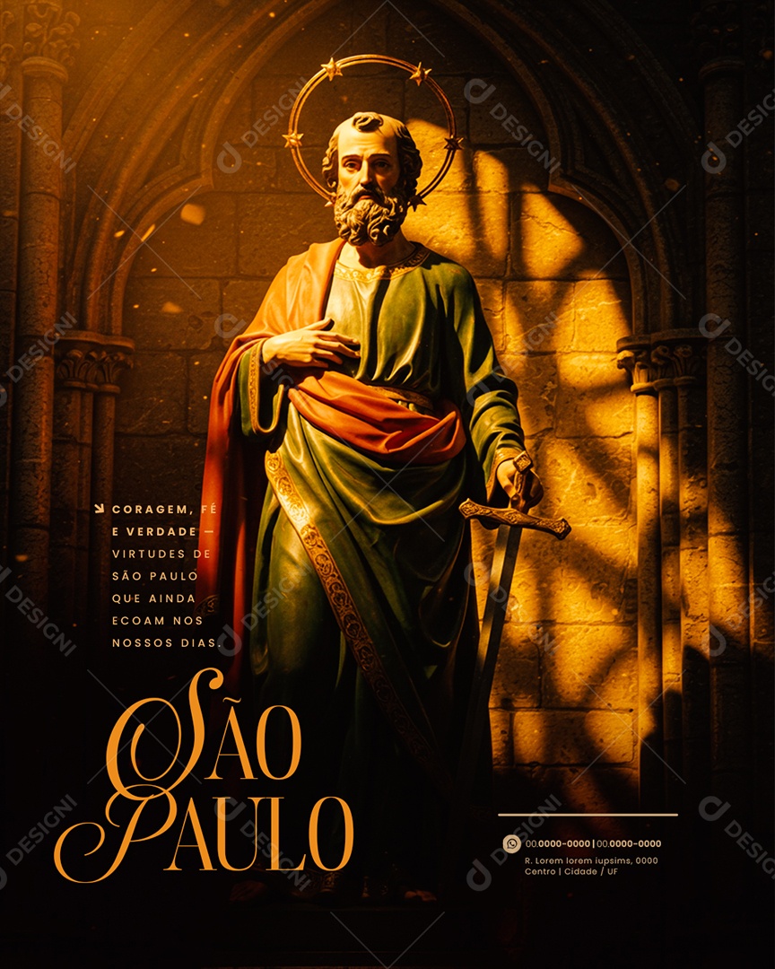 Dia de São Paulo 29 De Junho Social Media PSD Editável