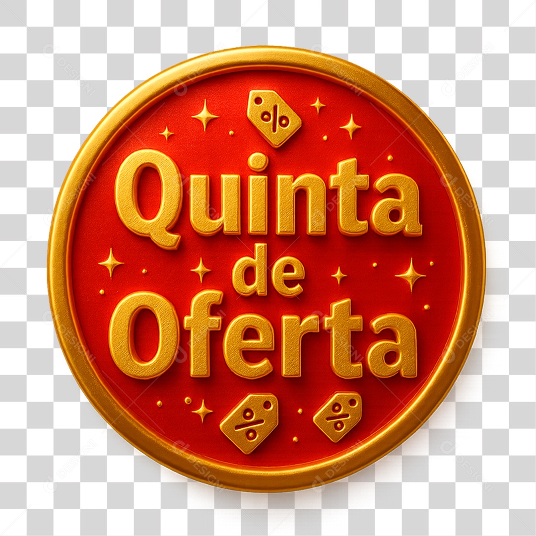 3D Quinta de Oferta PNG Transparent Seal