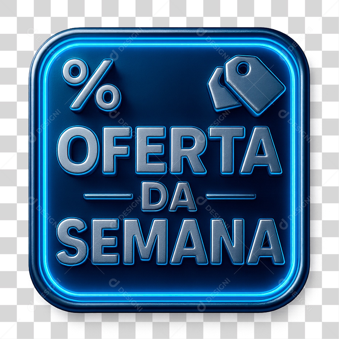 Selo 3D Oferta da Semana PNG Transparente