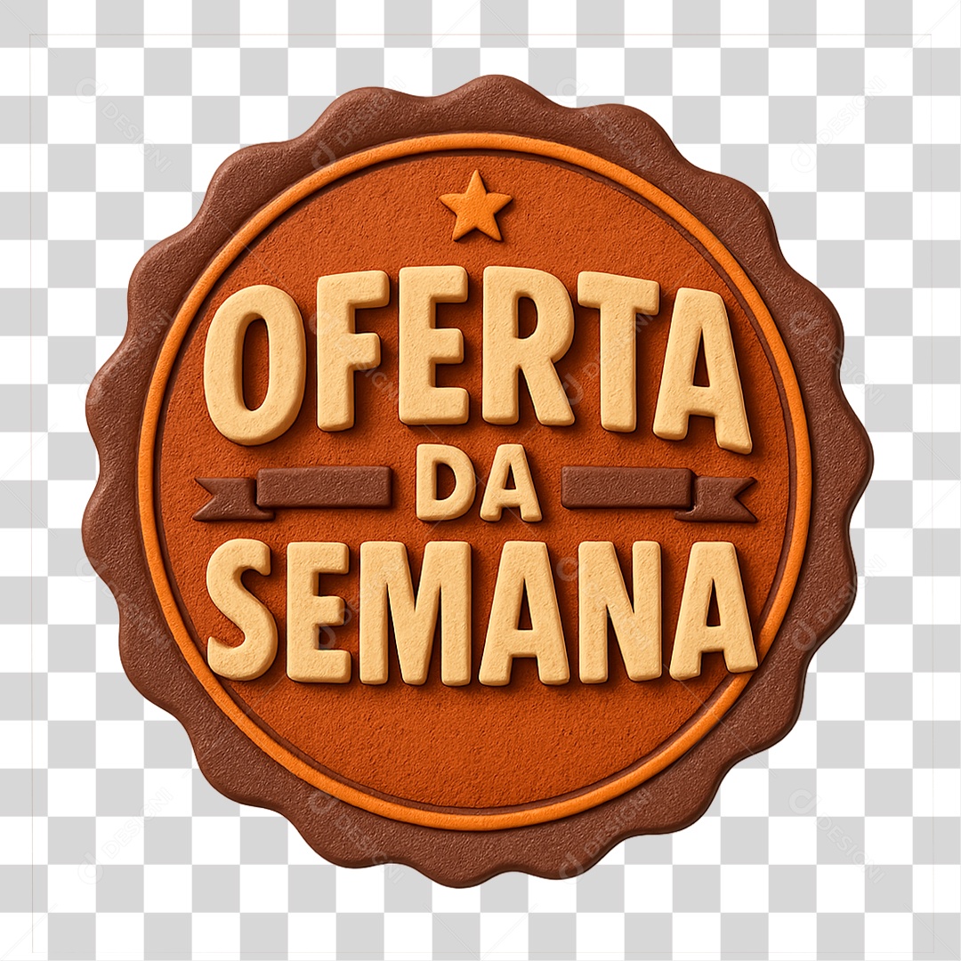 Selo 3D Oferta da Semana PNG Transparente