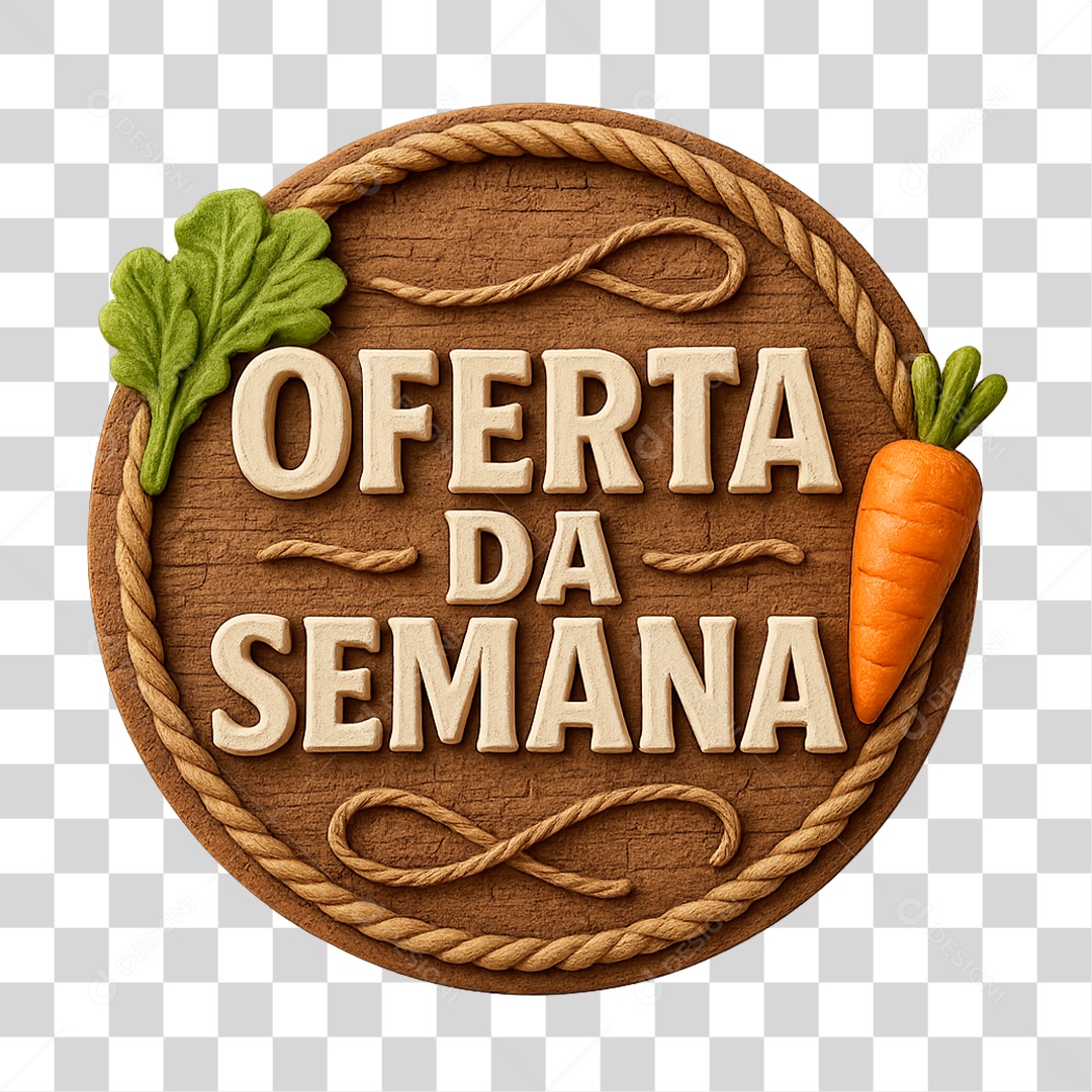 Selo 3D Oferta da Semana PNG Transparente