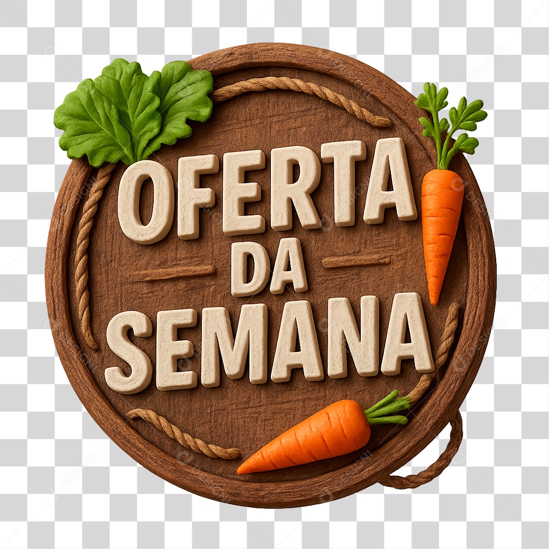 Selo 3D Oferta da Semana PNG Transparente