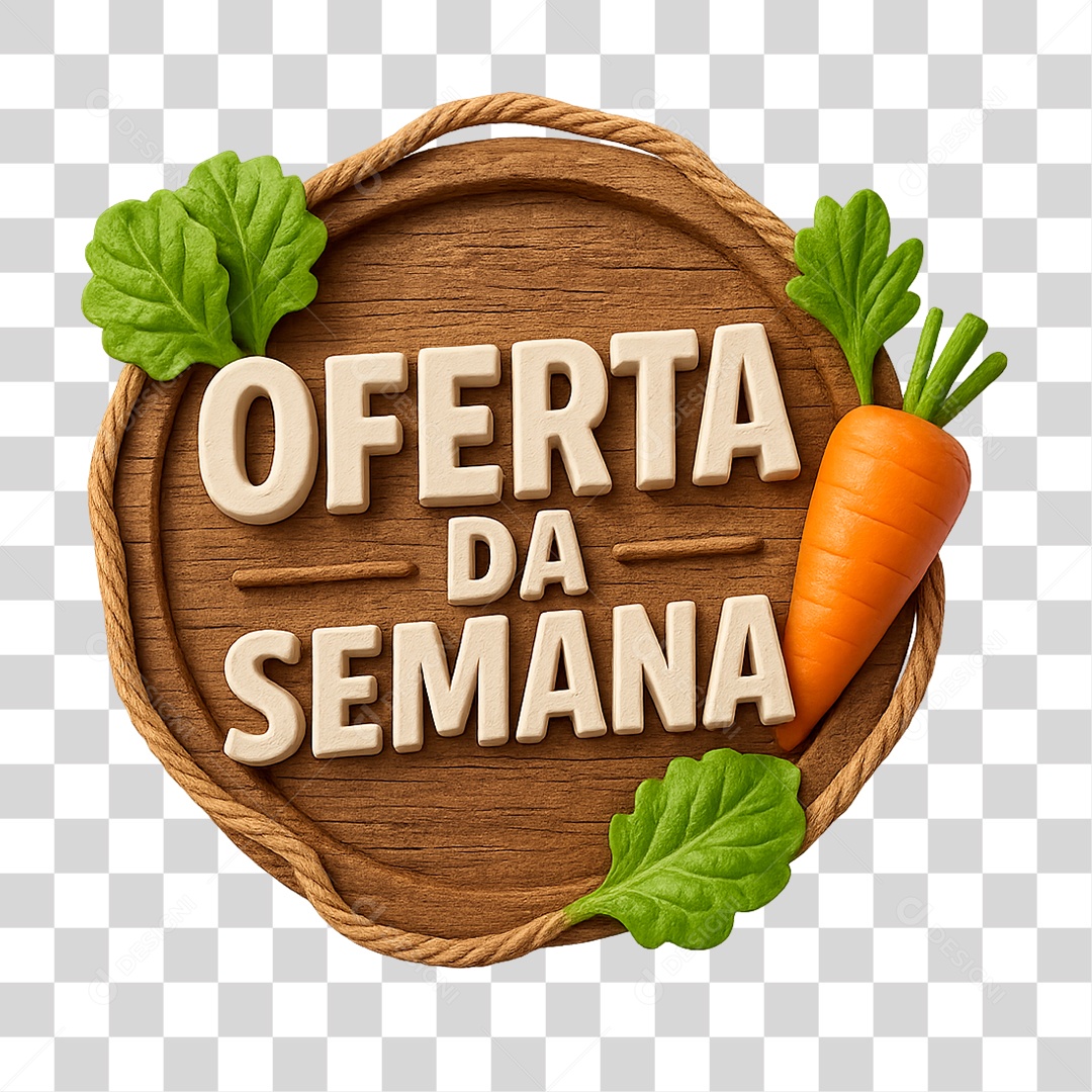 Selo 3D Oferta da Semana PNG Transparente