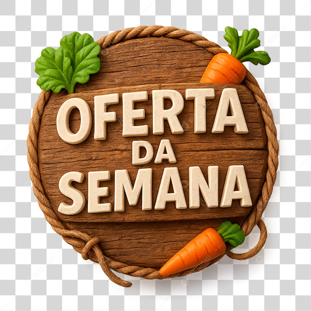 Selo 3D Oferta da Semana PNG Transparente