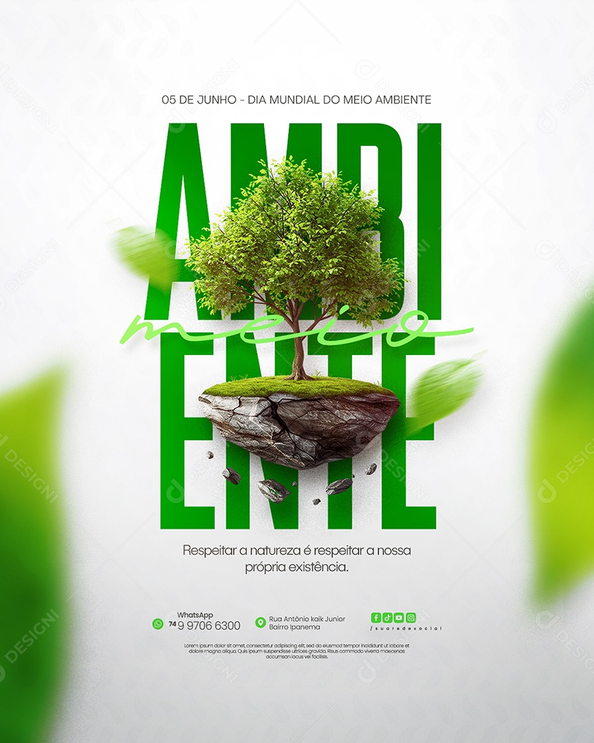 Dia Mundial do Meio Ambiente 05 de Junho Social Media PSD Editável