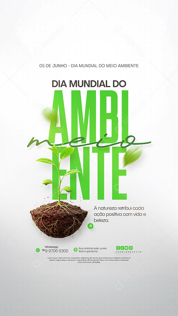 Story Dia Mundial do Meio Ambiente 05 de Junho Social Media PSD Editável
