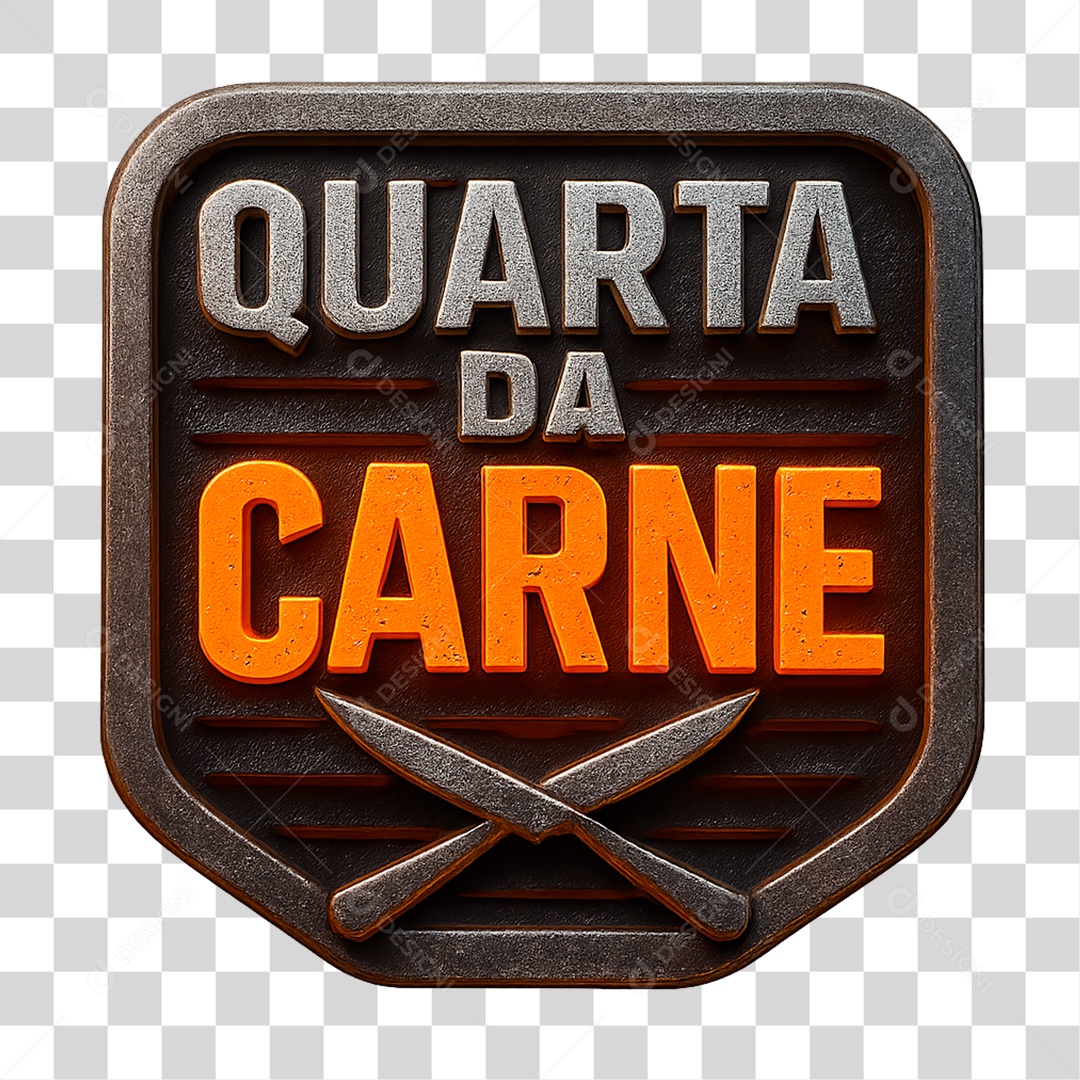 Selo 3D Quarta das Carnes PNG Transparente
