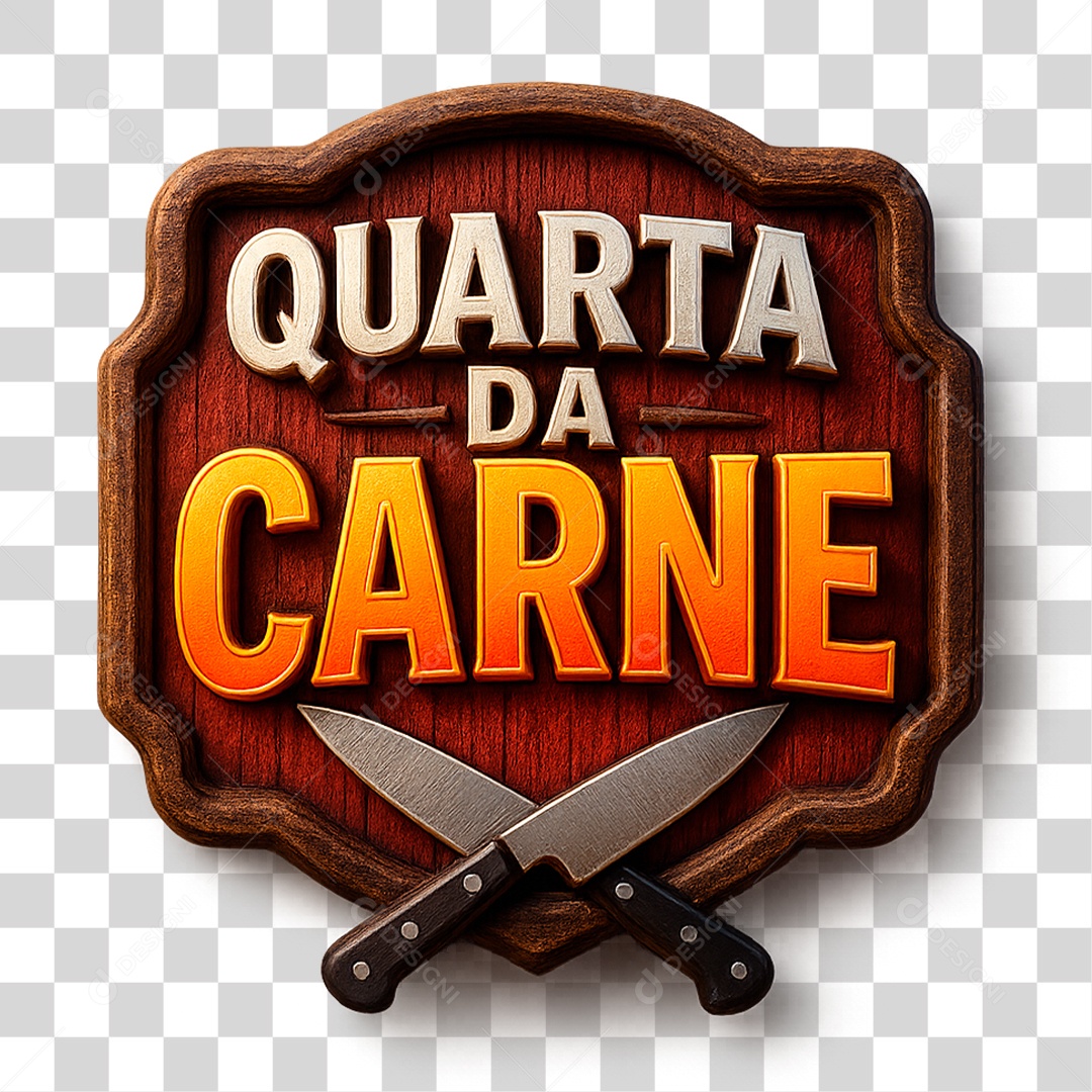 Selo 3D Quarta das Carnes PNG Transparente