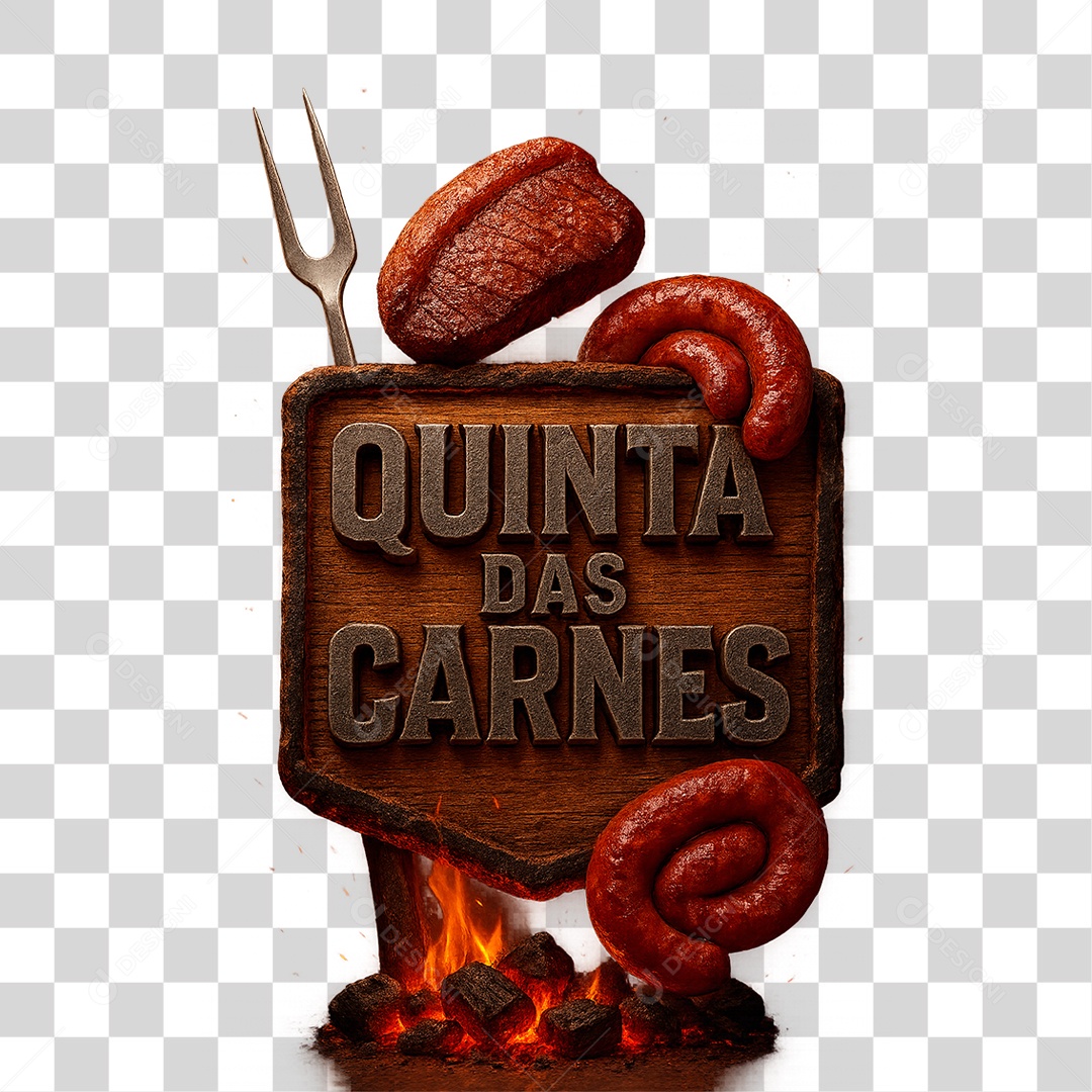 Selo 3D Quinta das Carnes PNG Transparente