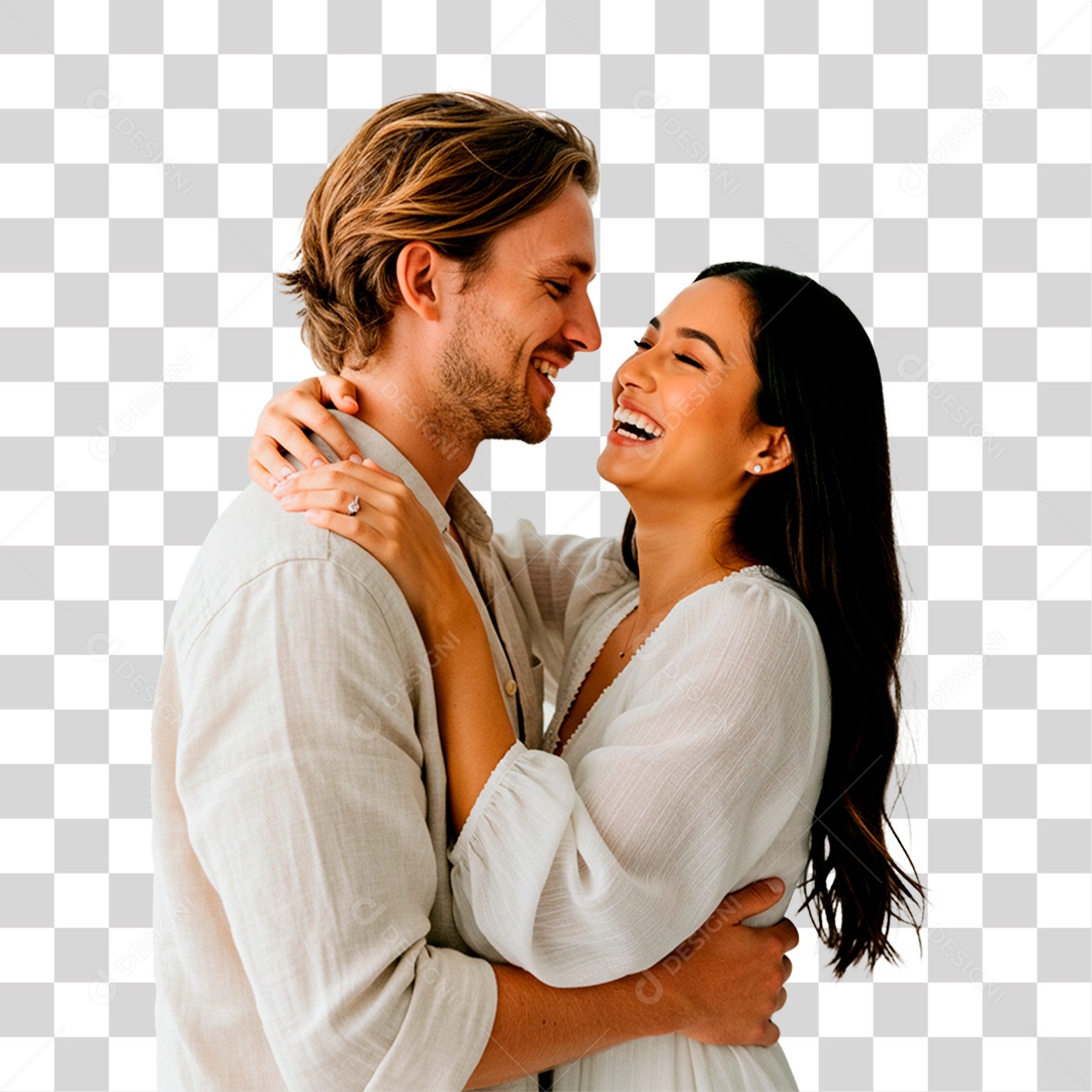 Casal Sorrindo PNG Transparente