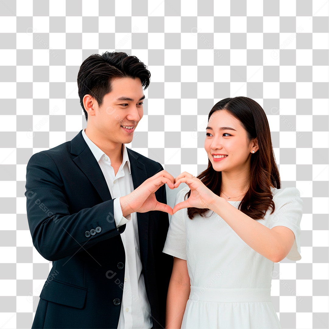 Casal Sorrindo PNG Transparente