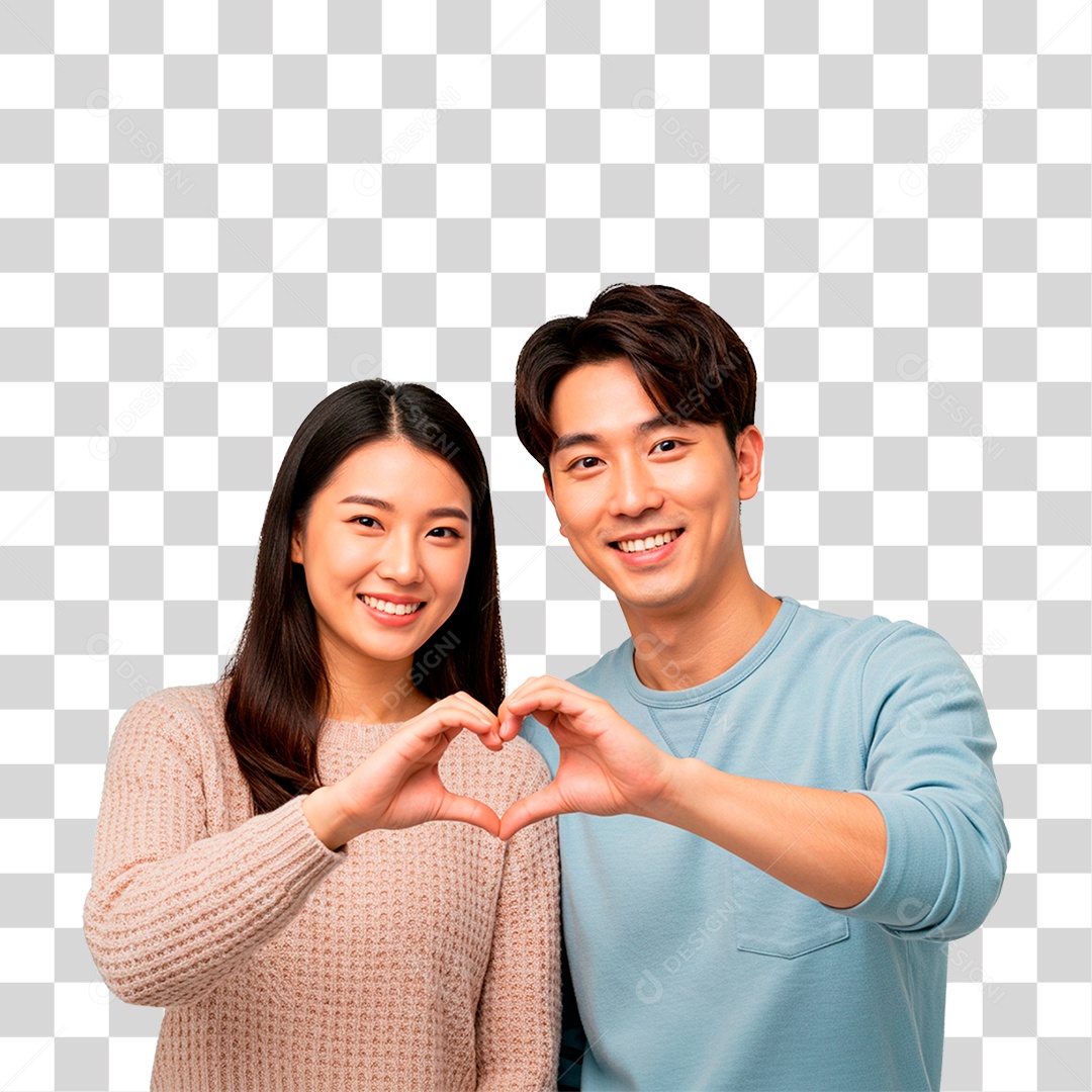Casal Sorrindo PNG Transparente
