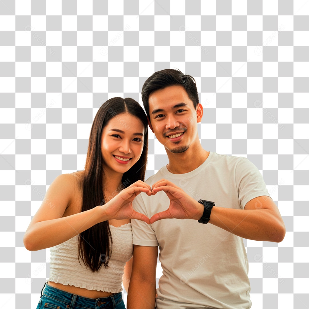 Casal Sorrindo PNG Transparente