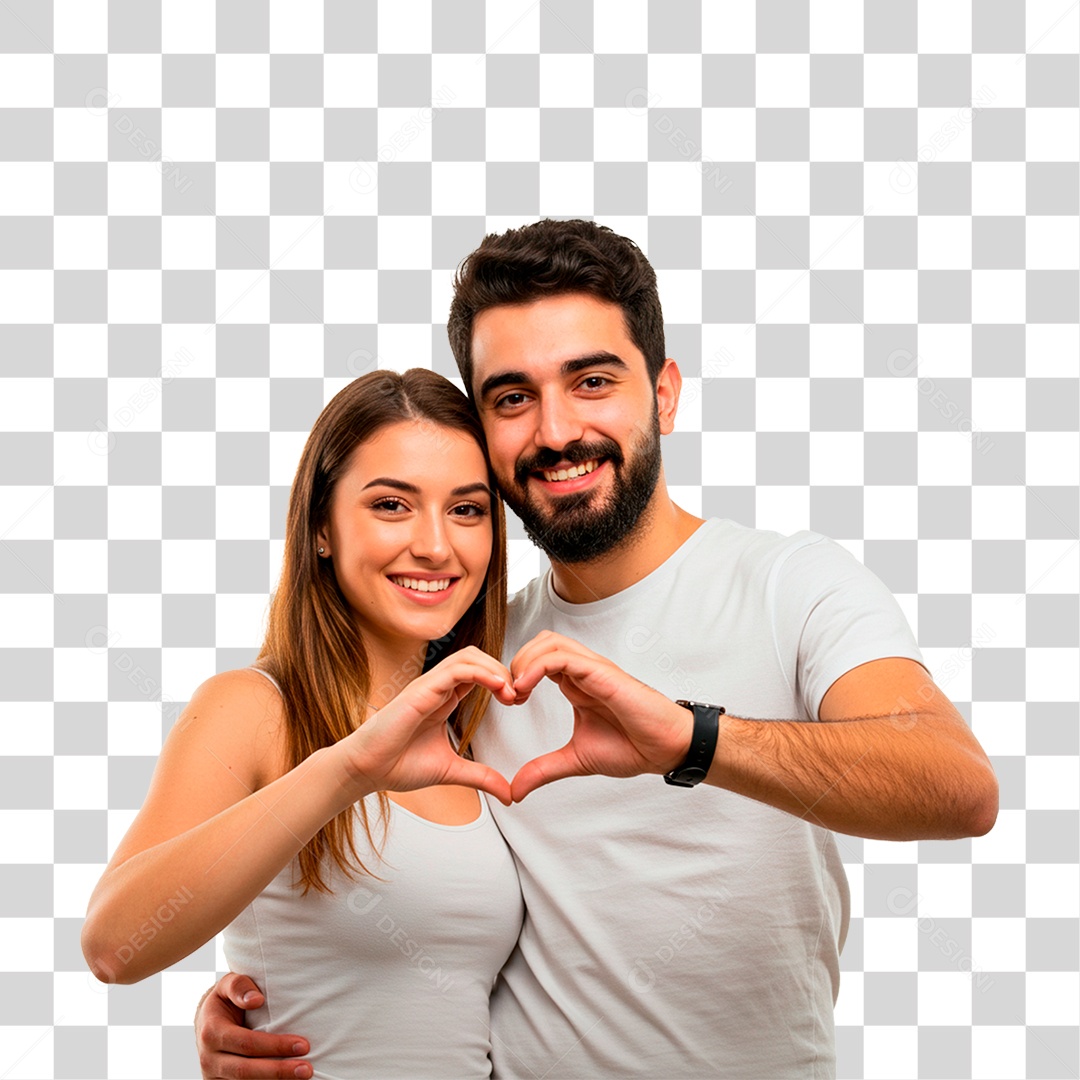 Casal Sorrindo PNG Transparente