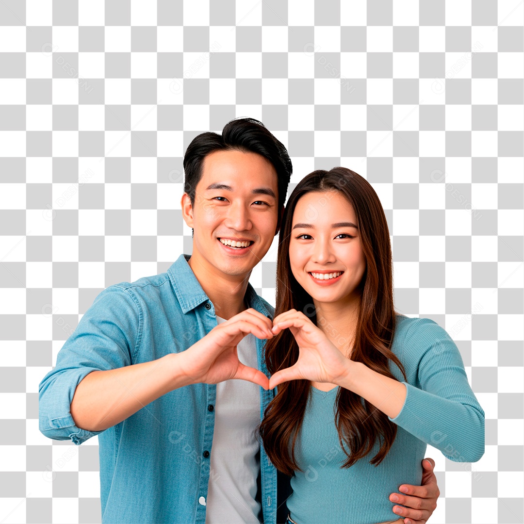 Casal Sorrindo PNG Transparente