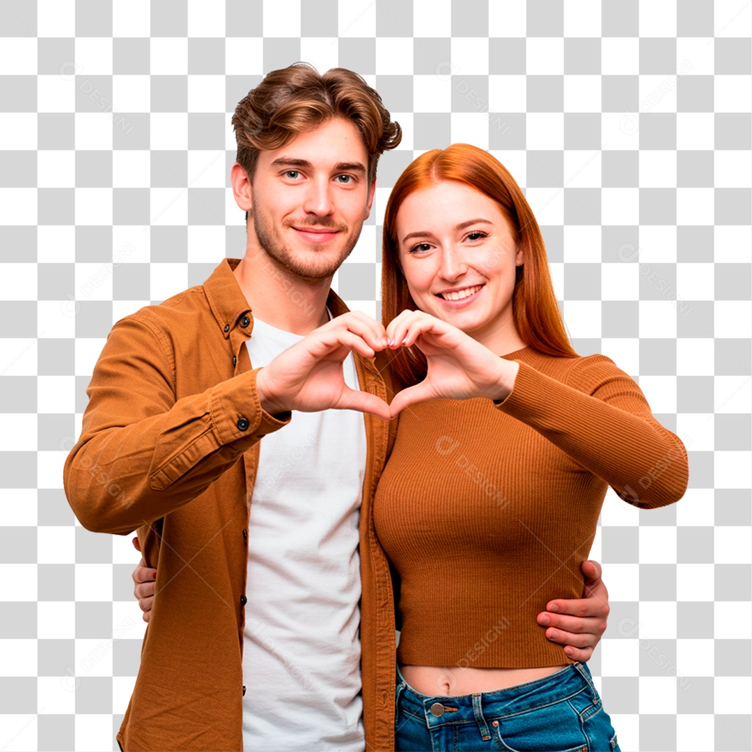 Casal Sorrindo PNG Transparente