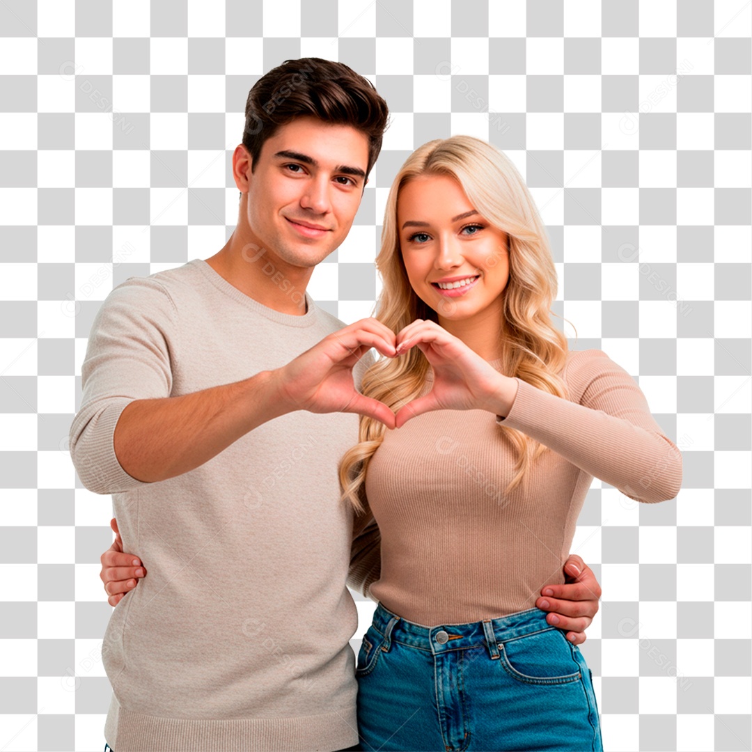 Casal Sorrindo PNG Transparente