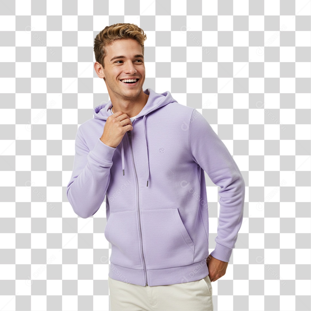Jovem Modelo Sorrindo PNG Transparente