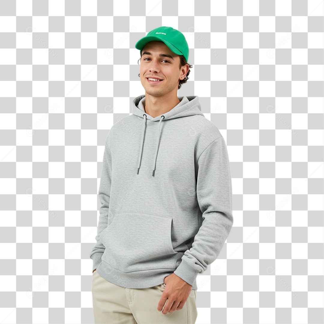 Jovem Modelo Sorrindo PNG Transparente