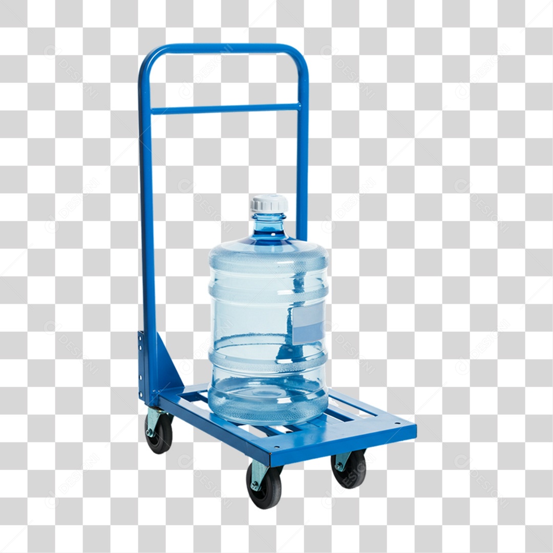 Carrinho com Galão de Água PNG Transparente