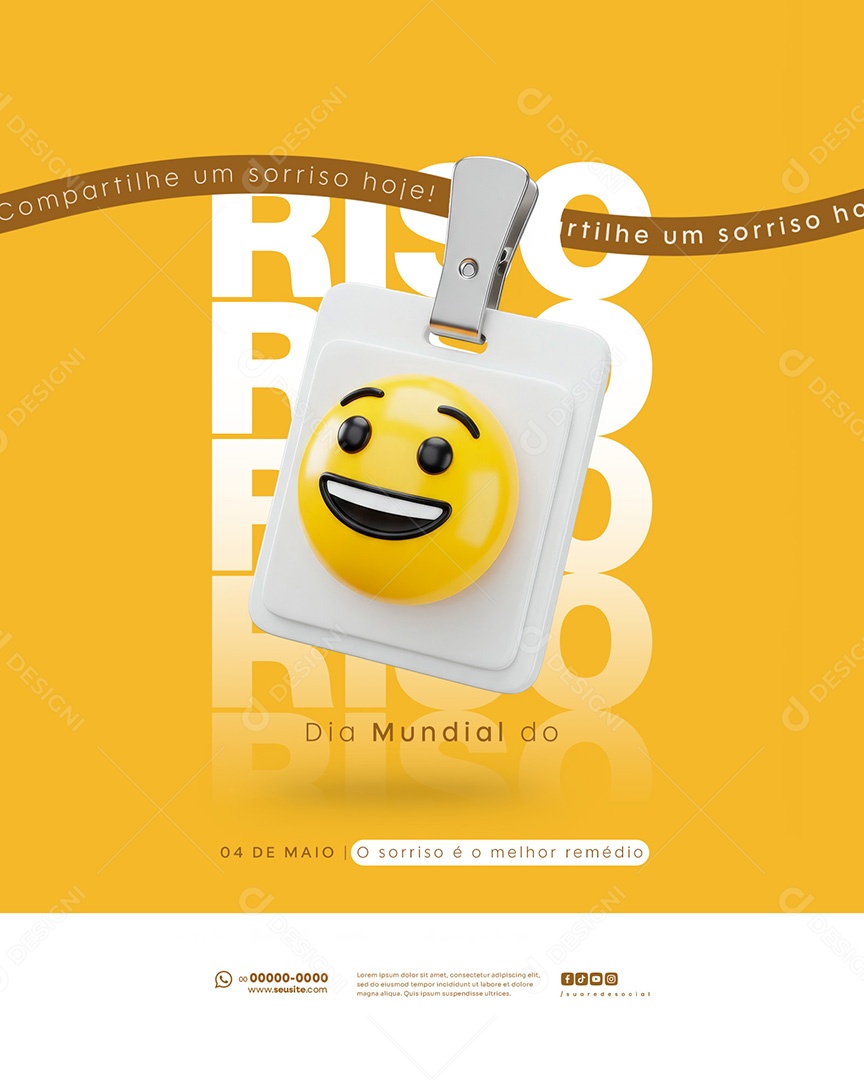 Feed Dia Mundial do Riso 4 de Maio Social Media PSD Editável