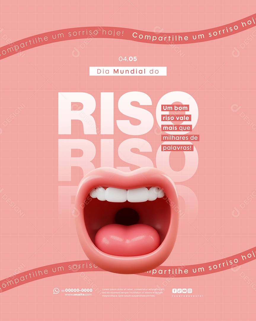 Feed Dia Mundial do Riso 4 de Maio Social Media PSD Editável